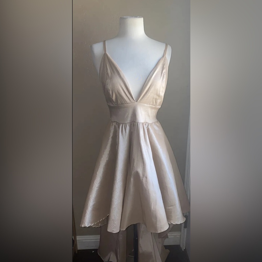 Windsor - Light Brown - Open Back - Lace Hi-low Dress - Size Large